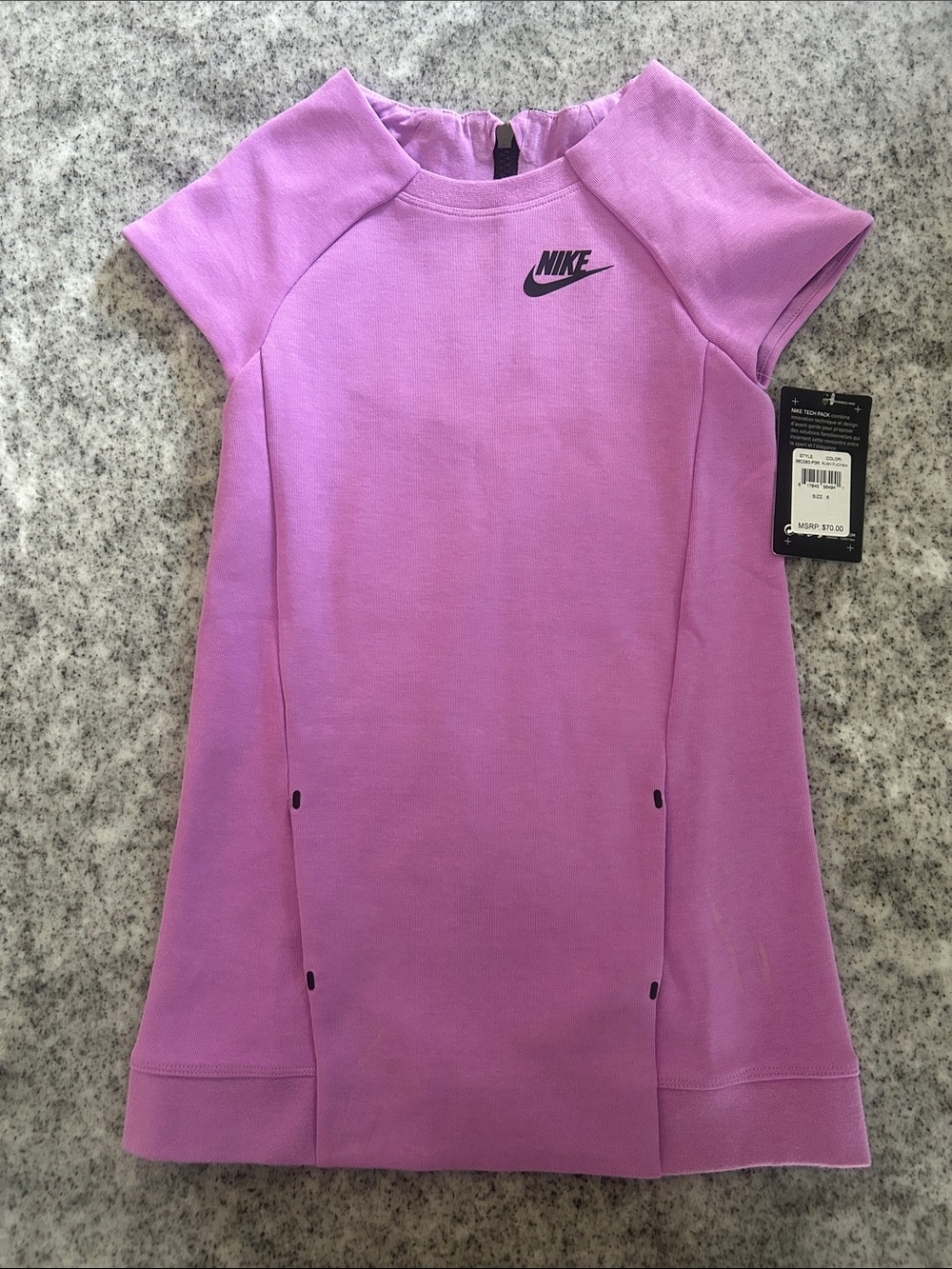 Nike Girls' Lilac Short-Sleeve Athletic Dress